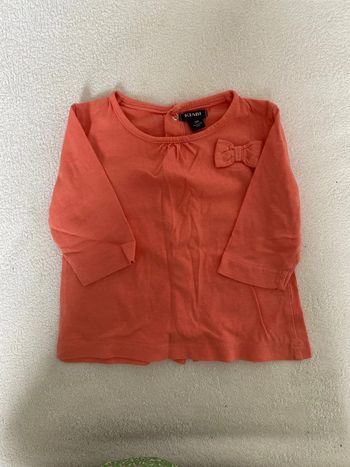 TEE shirt manches longues orange corail 3 mois