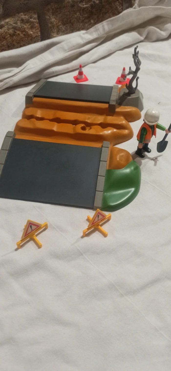 Décor paysage de chantier travaux playmobil - photo numéro 2