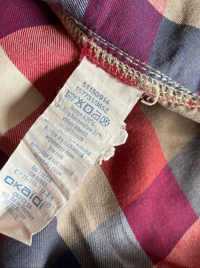 Chemise carreaux country 10 ans Okaidi - photo numéro 3