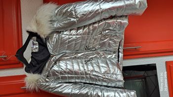 Doudoune gris argent métallisé Julie Guerlande