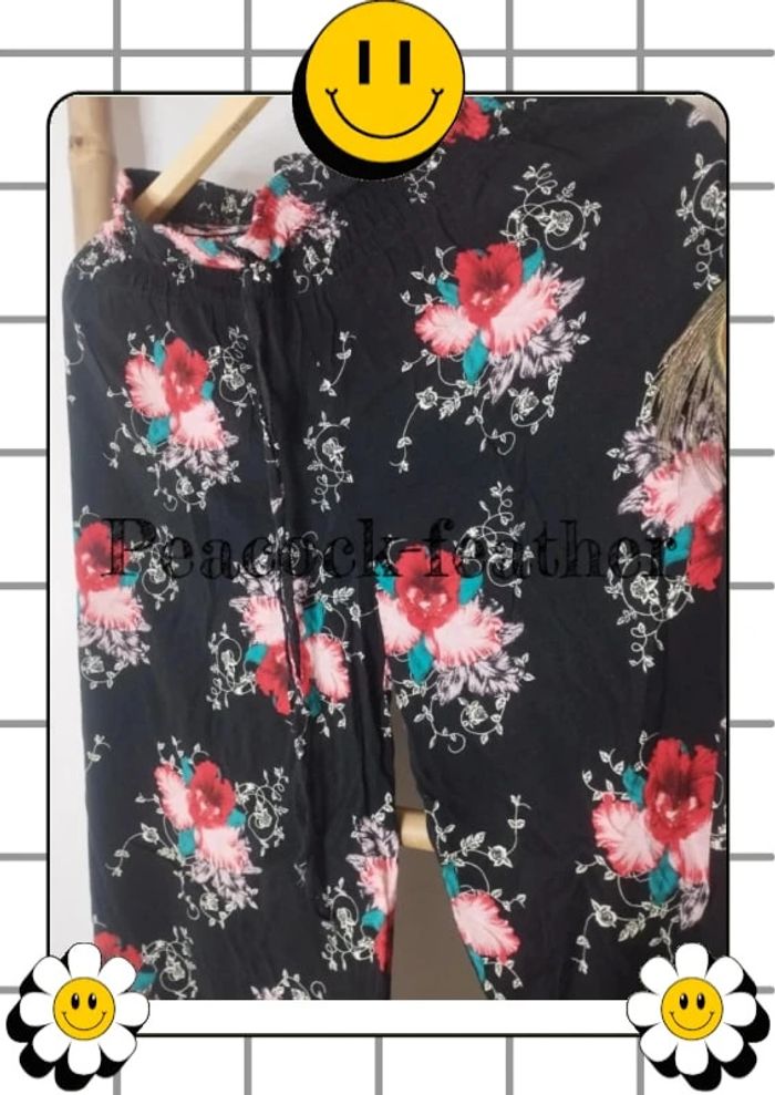 Pantalon fluide fleuri 40/42 - photo numéro 6