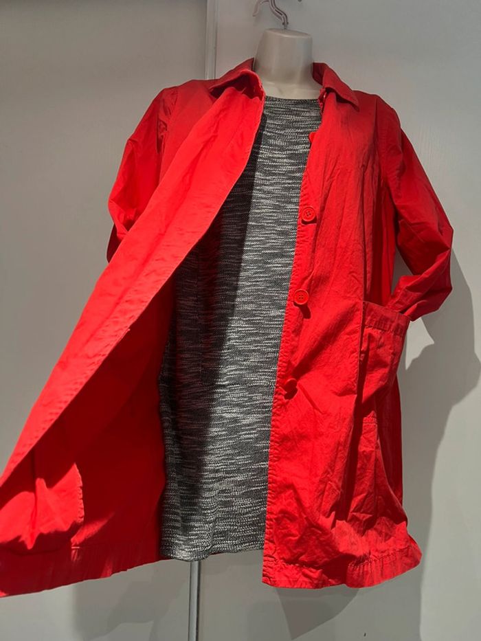 Nice things trench coat sans capuche Rouge taille S - photo numéro 7