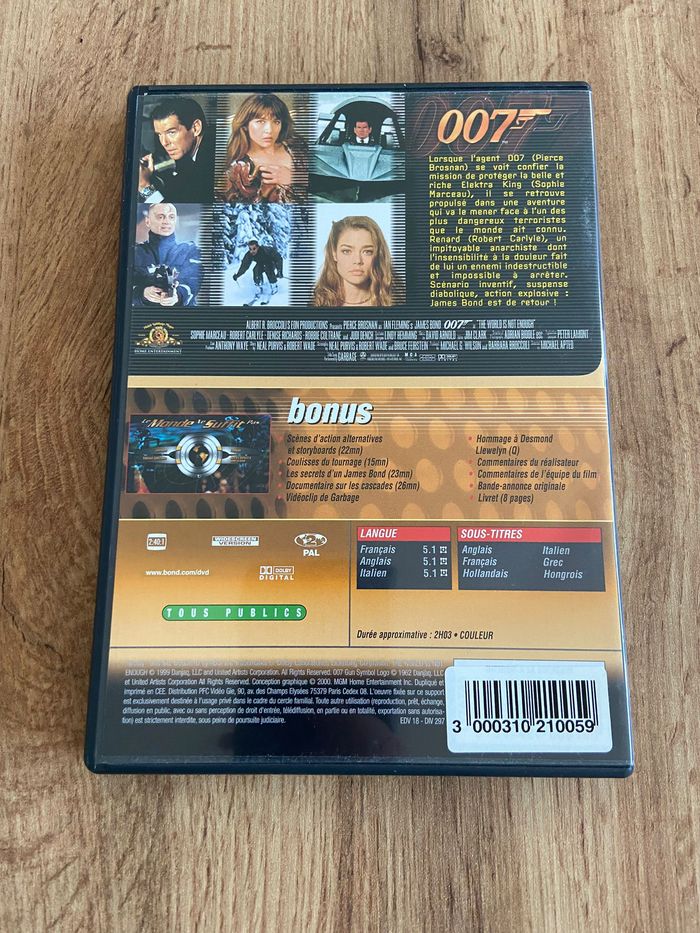 DVD James Bond 007 Le Monde ne suffit pas Édition spéciale - photo numéro 3
