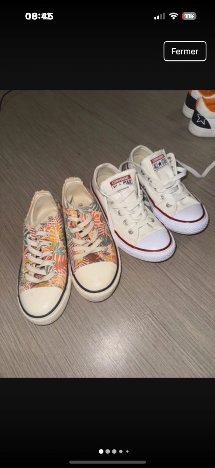 Lot deux paires basket taille 31