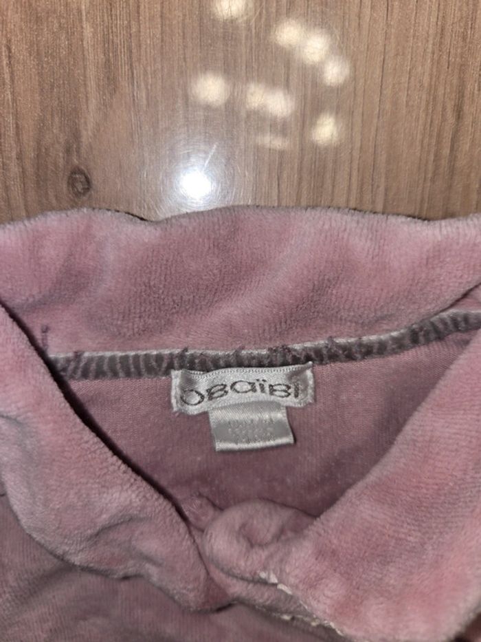 Joli pyjamas / grenouillère en velours fille 12 mois - photo numéro 5