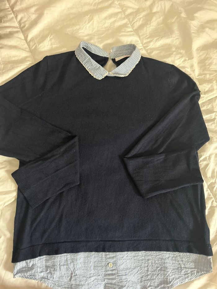 Pull col chemisier