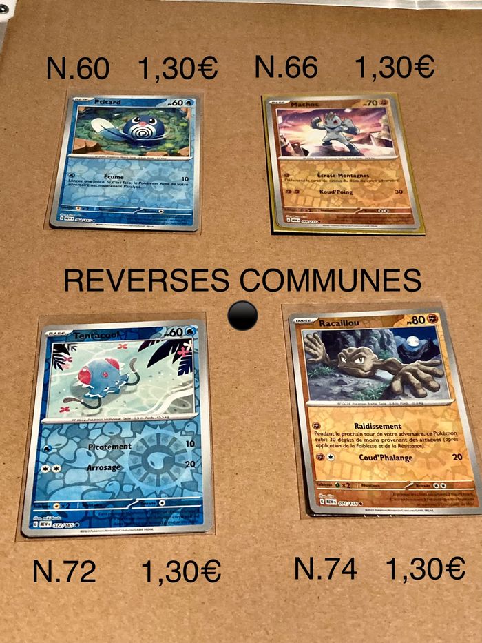 Cartes Pokémon reverses 151 - photo numéro 4