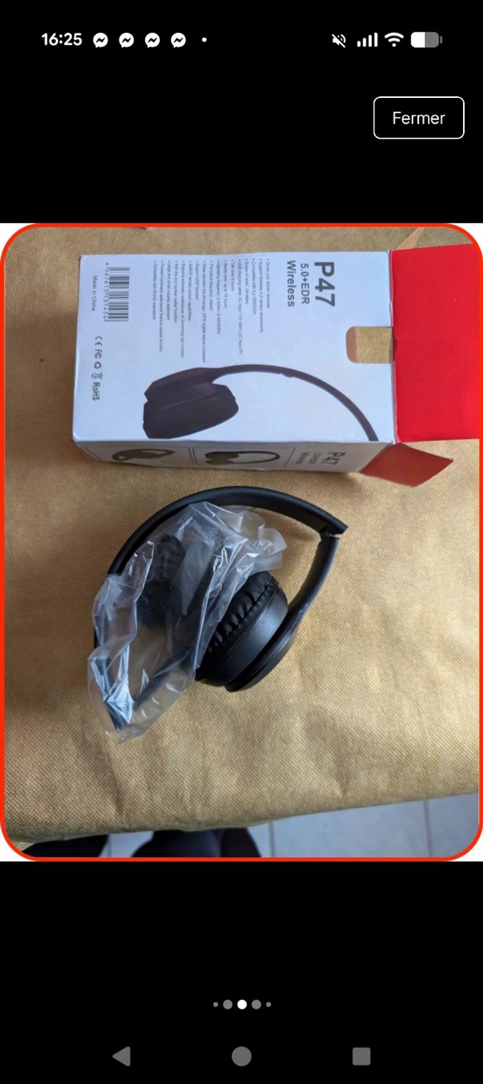 Casque Sans Fil P47 Bluetooth 5.0+EDR - Neuf (Boîte abîmée - photo numéro 6
