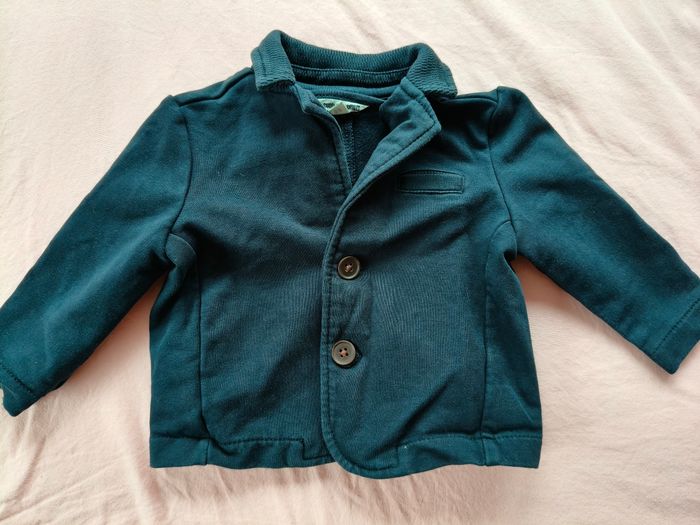 Veste garçon JBC bleu foncé boutons 68 cm