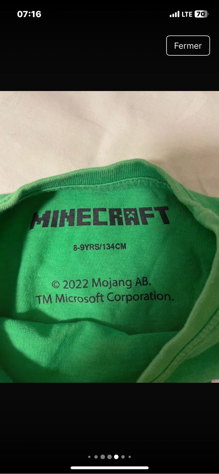 T shirt enfant mine craft - photo numéro 3