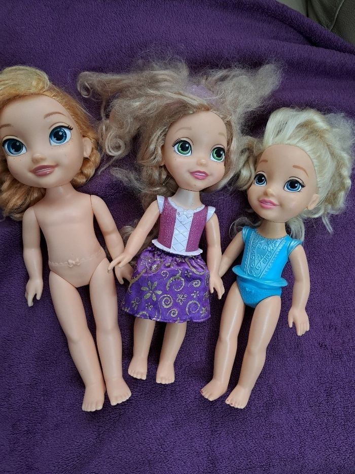 Lot de 3 poupées Disney