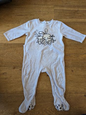 Pyjama velour lapin 18 mois