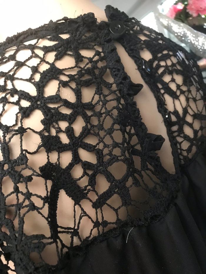 haut crochet dentelle noir xl - photo numéro 3