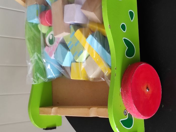 🧸 Chariot et cube en bois pour bébé – Très bon état - photo numéro 6