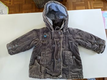 Joli manteau parka veste velours hiver Sergent major 12 mois 74 cm