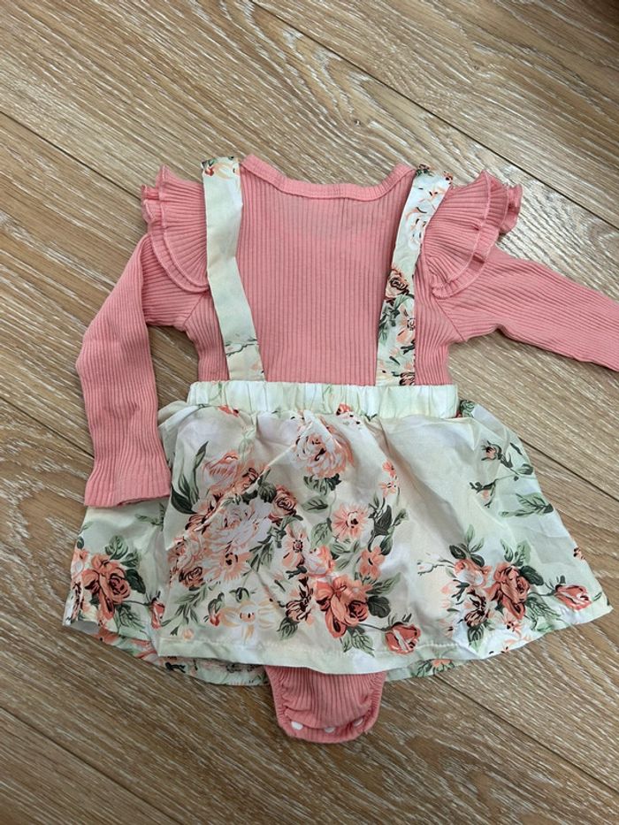 Bodie robe avec fermetures pression fille rose et beige - 12/18 mois neuf - photo numéro 5