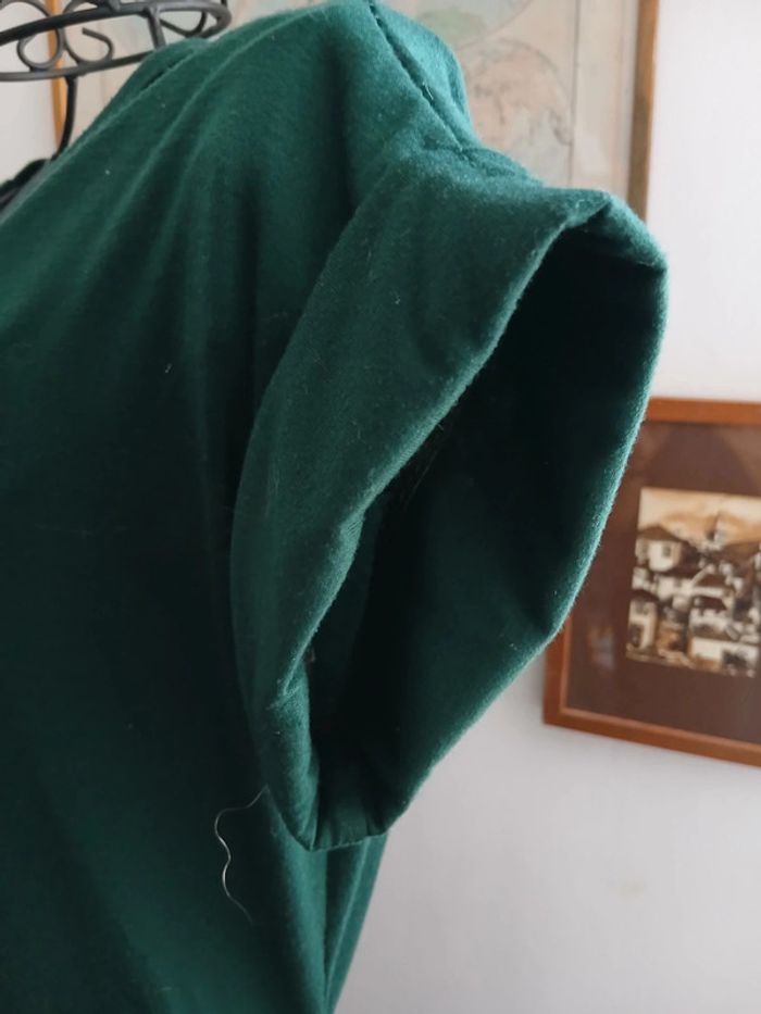 Robe courte col bateau manches courtes ceinture à nouer - photo numéro 5