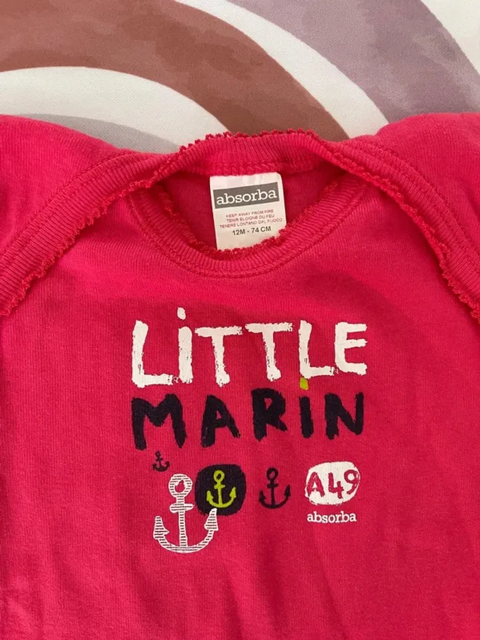 Lot de 2 bodies été bébé fille – Absorba – Taille 12 mois / 74 cm👶💖 - photo numéro 3