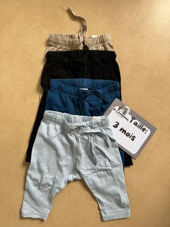 Lot 4 pantalons/leggings - taille 3 mois 🌼