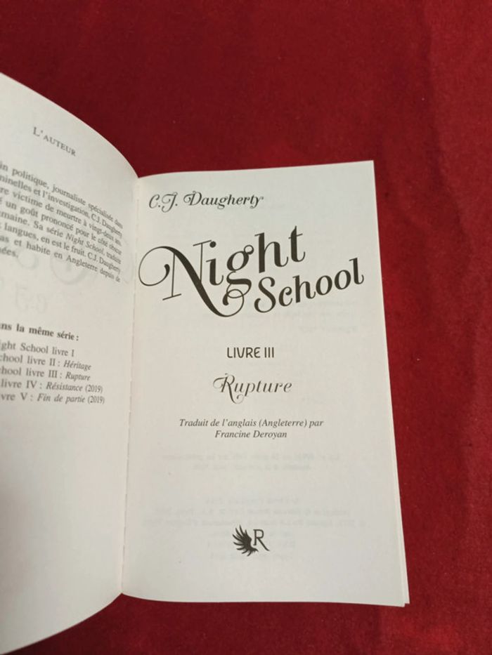 Night school tome 3 " Rupture " C.J Daugherty " PKJ - photo numéro 7