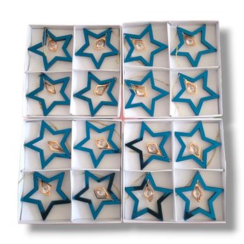 Lot de 16 étoiles décoratives NEUVES