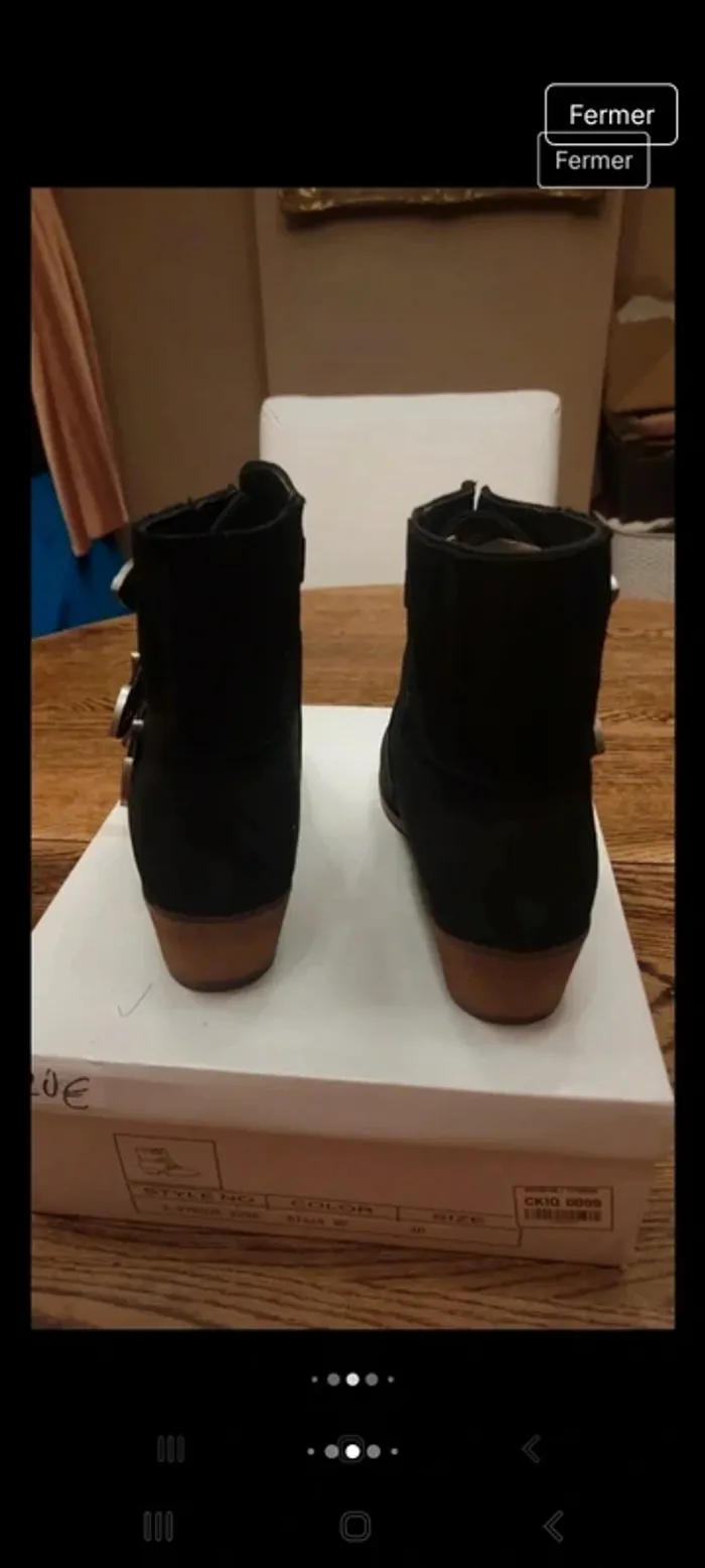 Bottine I Love Shoes noir suedine t 40 neuve - photo numéro 6
