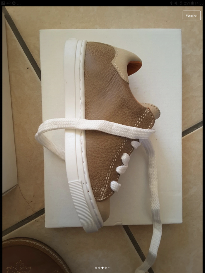 Paire de chaussures marron et beige 26 - photo numéro 7