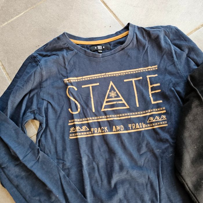 Lot 2 t-shirt polo manche longue 14 ans - photo numéro 2