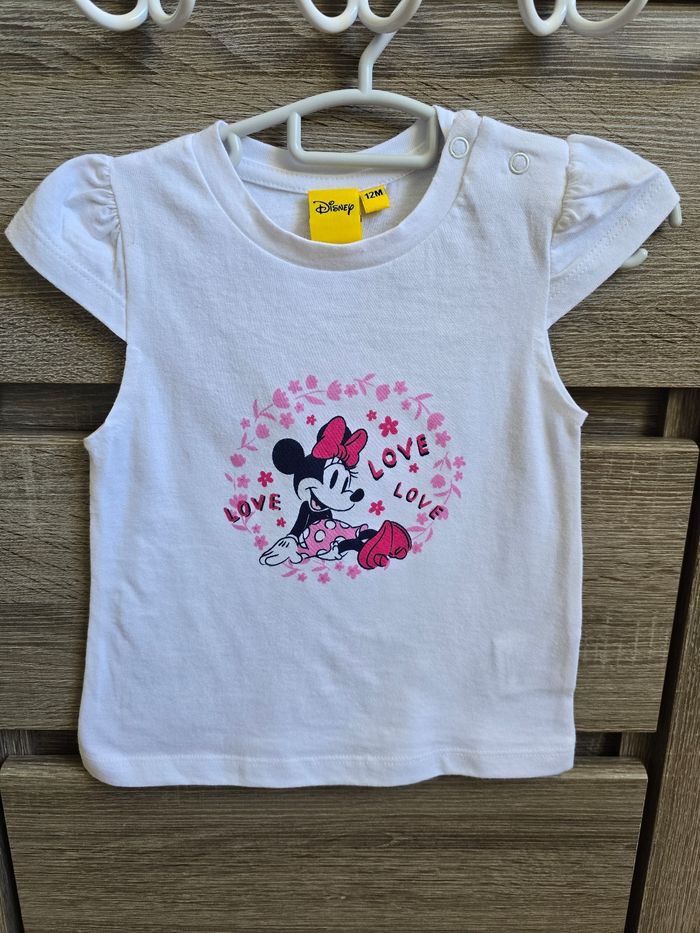 Vêtement Bébé Fille - T-shirt Minnie Blanc - Disney - 12 mois - photo numéro 4