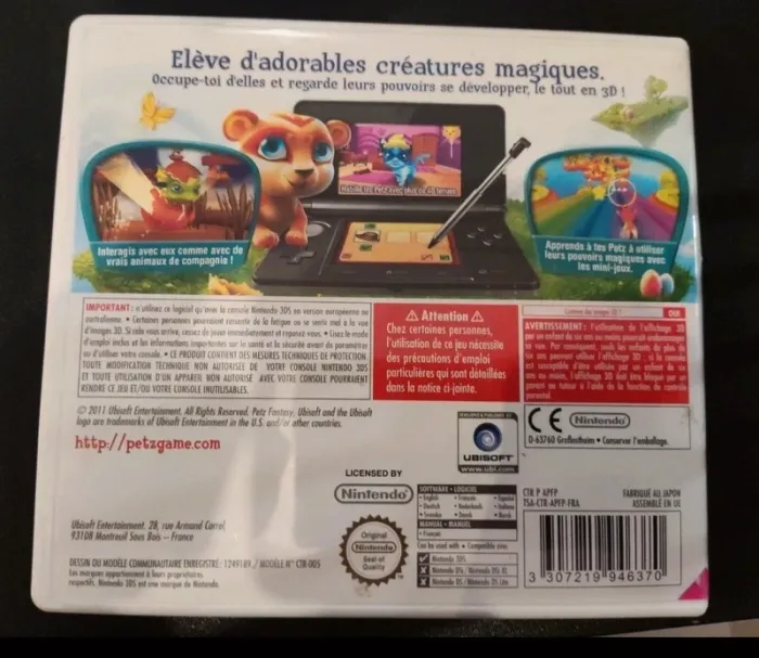 Jeu petz fantasy 3D nintendo 3ds 2ds - photo numéro 3