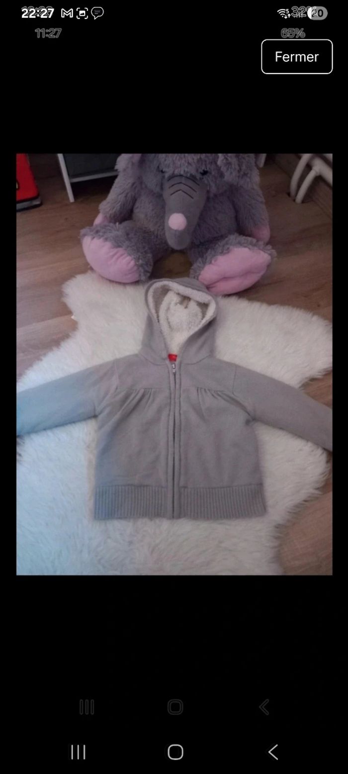 Veste molletonné 12 mois