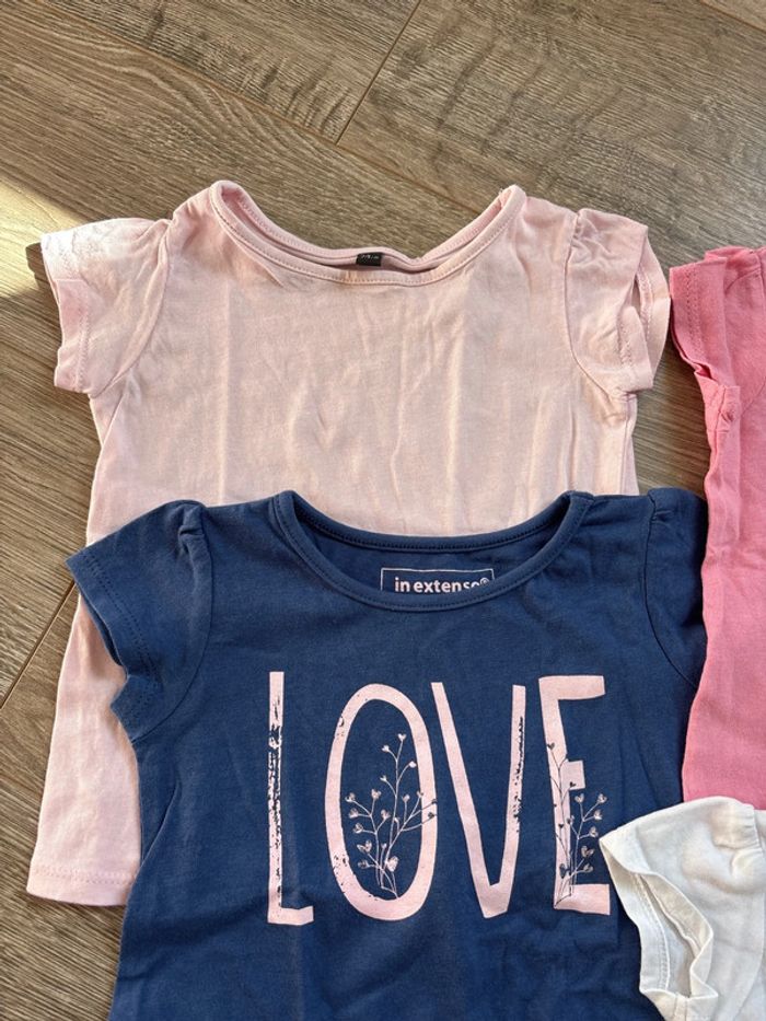 Lot de 4 tee shirts manches courtes en 12 mois - photo numéro 2