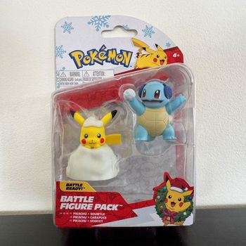Pikachu et Carapuce Noël Edition Figurine Battle Figure Pack Pokémon