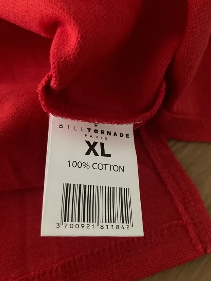 Polo homme manches courtes rouge XL Bill Tornade - photo numéro 6