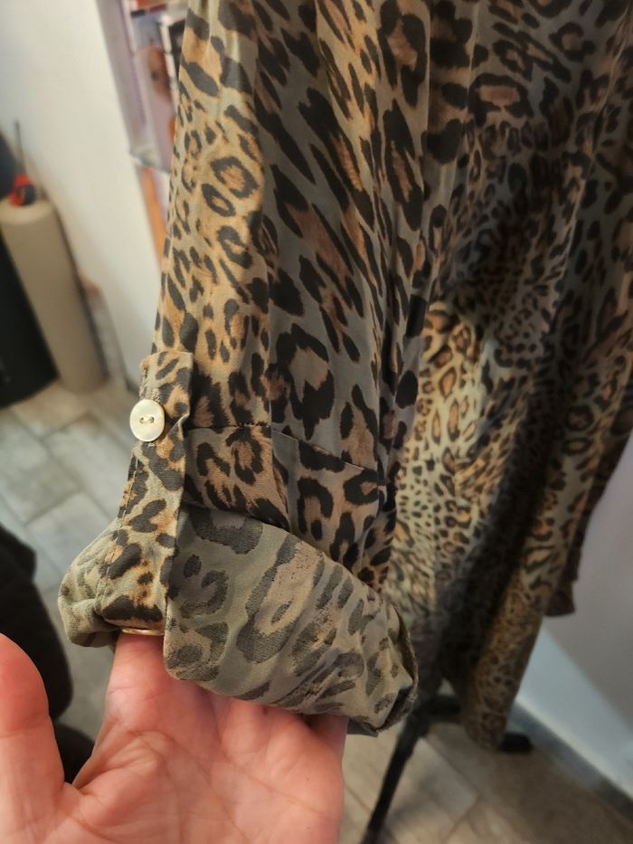 Robe kaki made in italy taille unique manches retournables - photo numéro 4