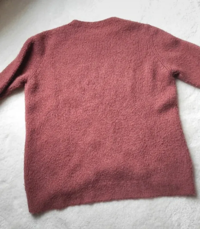 Pull Senes L tout doux, duveteux, cocoon, couleur bois de rose - photo numéro 5