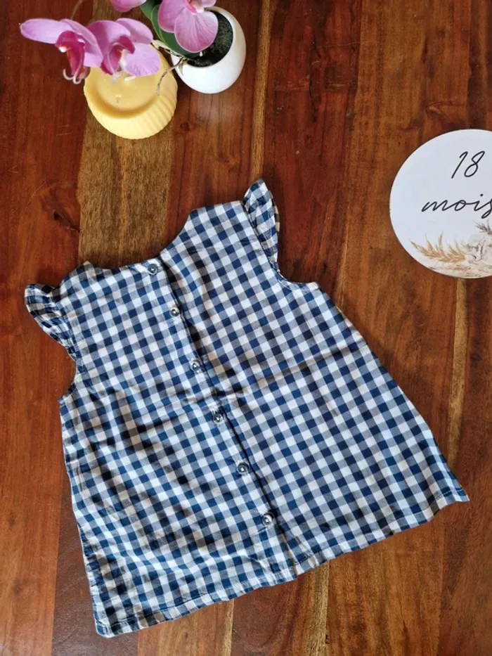 Blouse sans manches imprimé Vichy Sergent Major - photo numéro 2