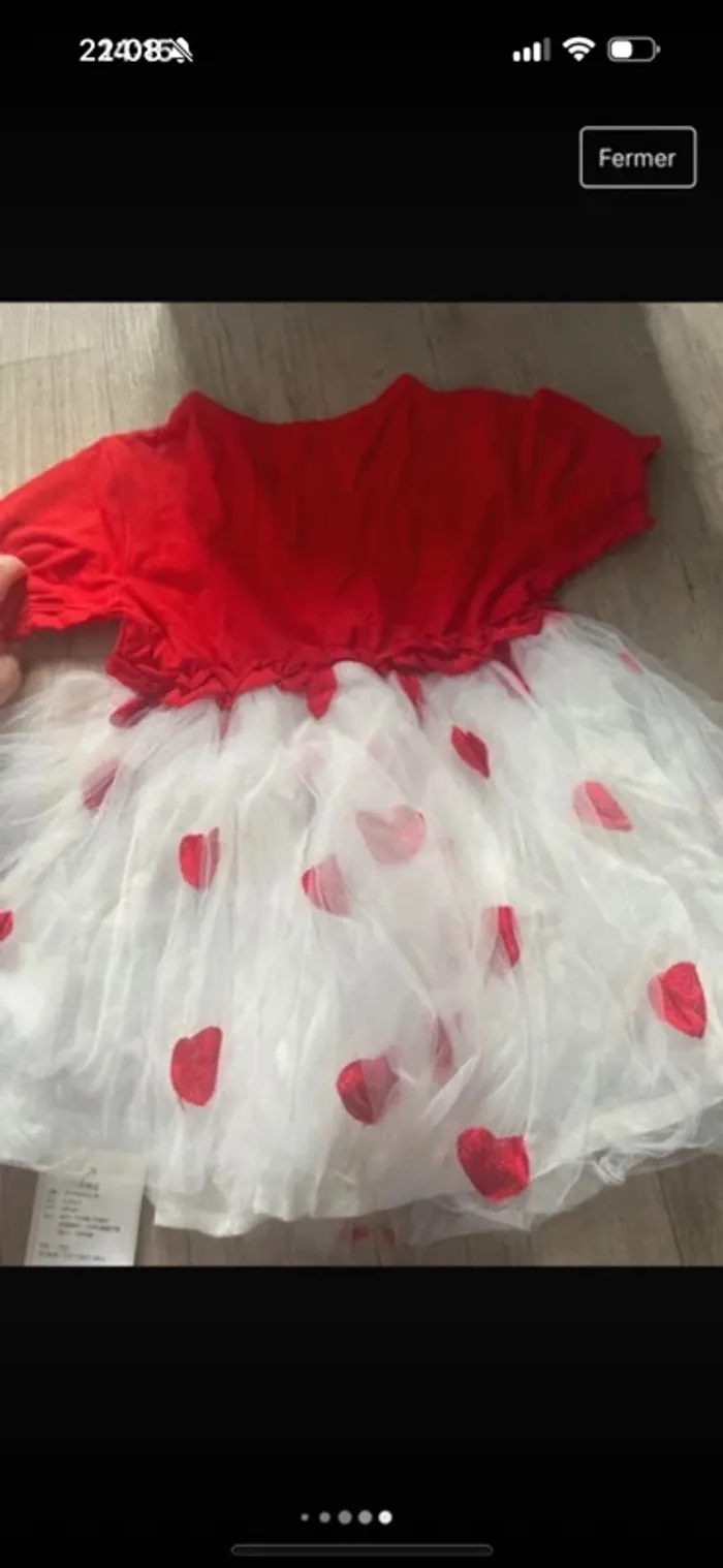 Robe bébé fille dentelle motif coeur - photo numéro 6