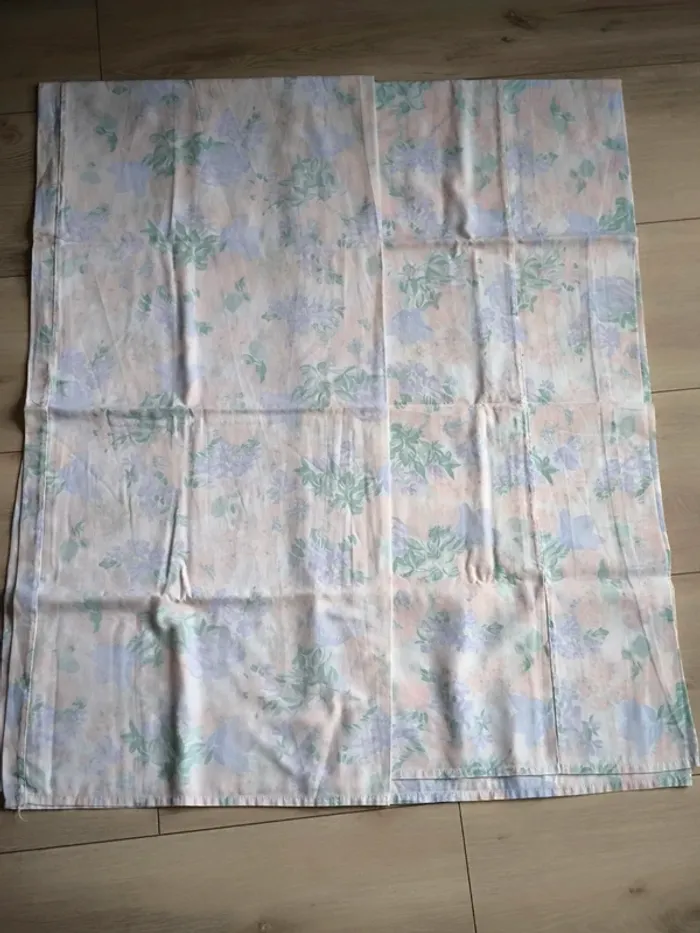 Lot de 2 taies de traversin vintage motif floral 170 X 41 cm - photo numéro 2