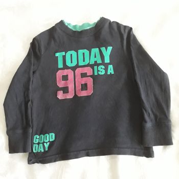 Faby27800 Polo "OKAIDI" 3 ans bleu marine et vert manches longues