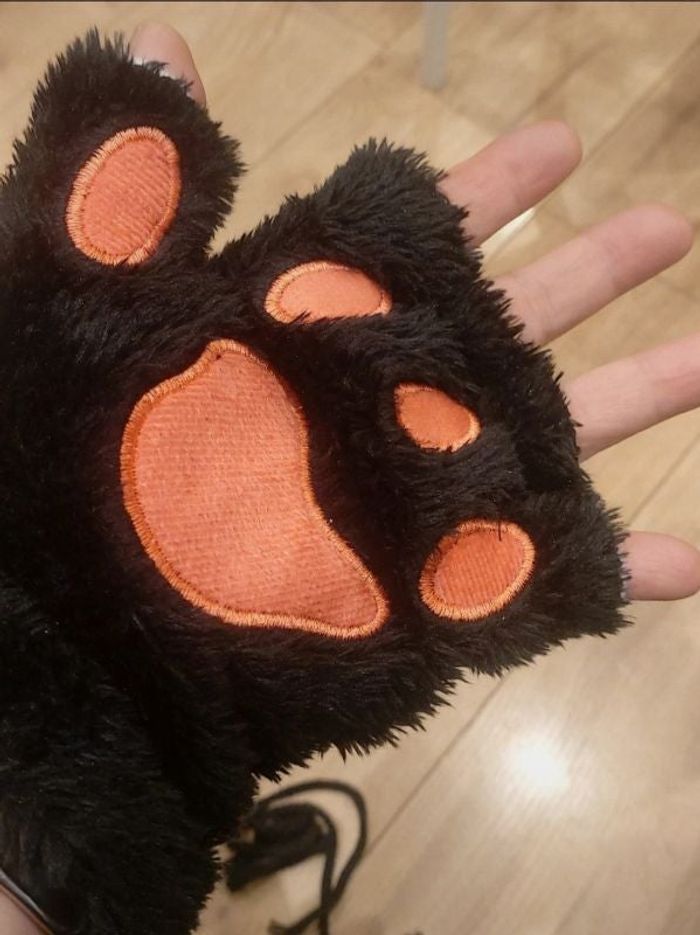 Gants mitaines pattes de chat chien ours