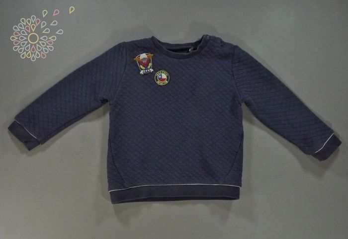 Pull sweat molleton bleu marine Ikks 3 ans 98 cm garçon