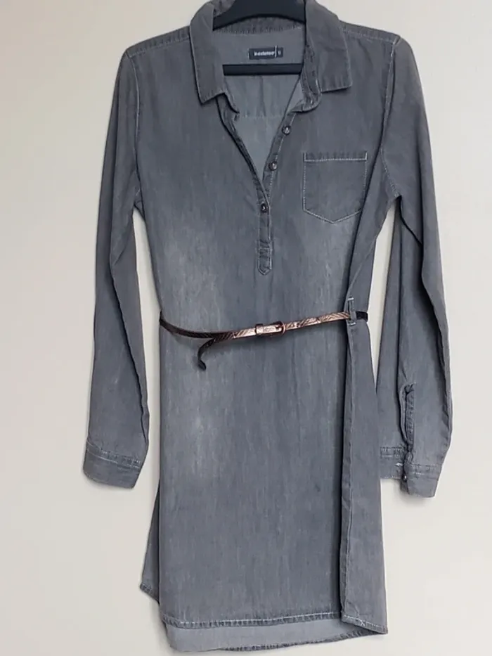 Tunique grise avec ceinture In Extenso taille 10 ans - photo numéro 2