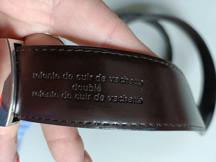 Ceinture en cuir doublé noir lamarthe paris - photo numéro 6