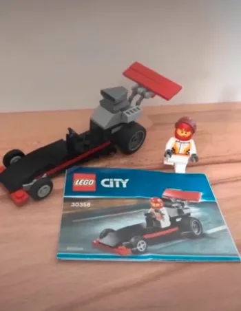 lego City Dragster et son pilote complet avec notice de montage