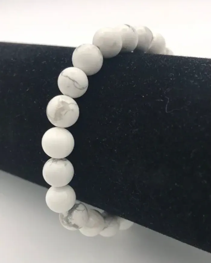 Bracelet Howlite - 8 mm - photo numéro 8