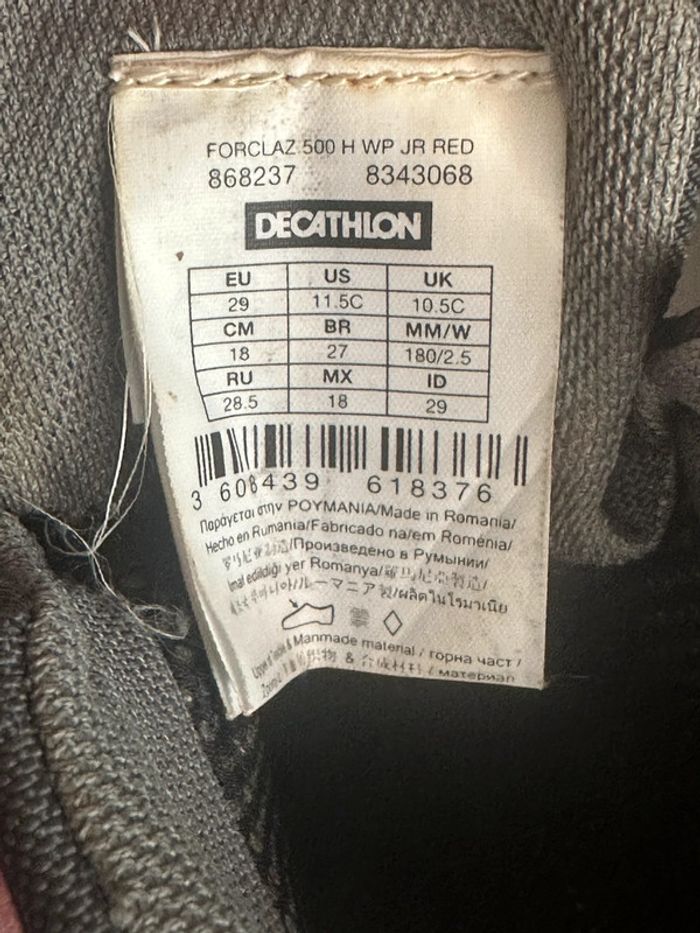 Chaussures de randonnée enfant quechua forclaz 500 imperméable - photo numéro 4