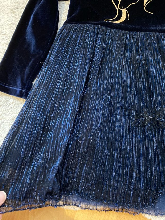 Robe velours marine DPAM 5 ans - photo numéro 3