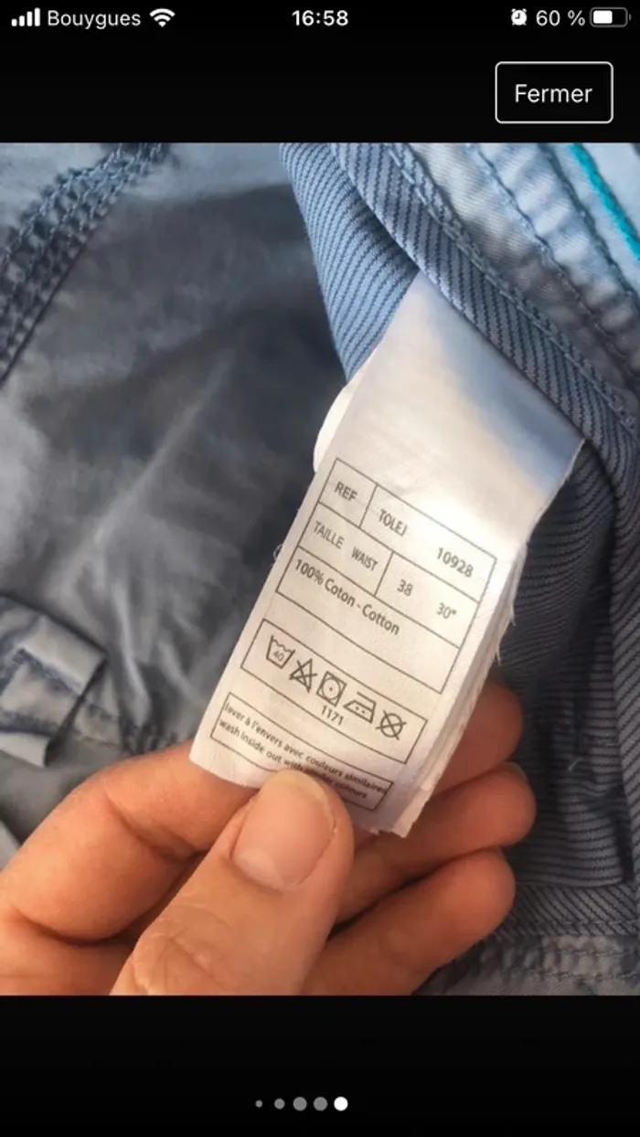 Pantalon bleu Celio Taille 38 - photo numéro 3