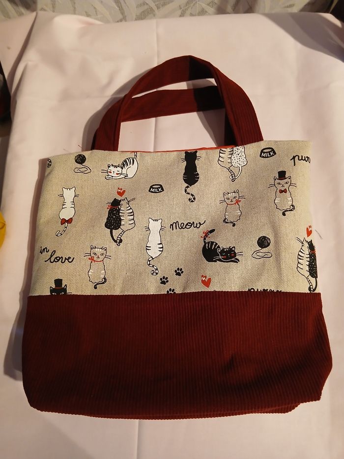 Sac  motif petit chat